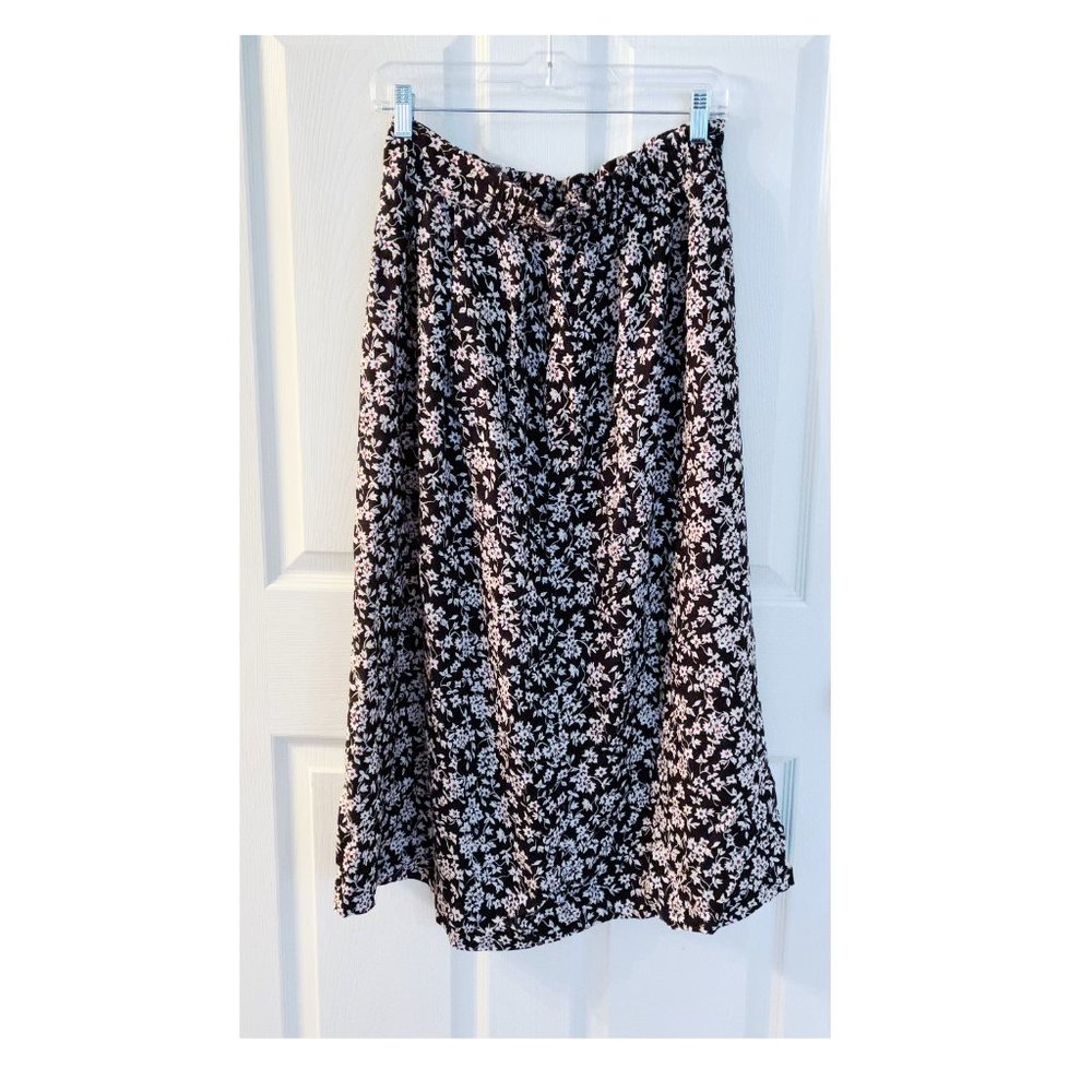 Vintage Norton McNaughton Floral Low Rise Style Maxi Skirt